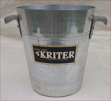 Vintage French Aluminum Champagne Ice Bucket Chiller Cooler Kriter