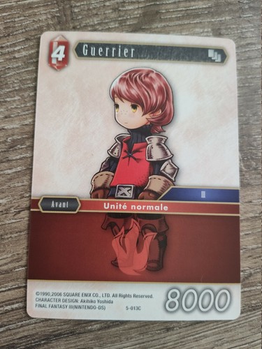 Final fantasy trading card