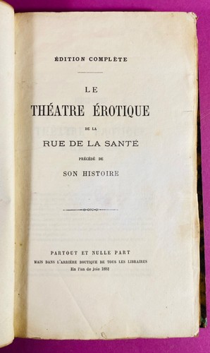 Théatre érotique la - le,