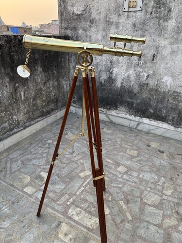 Ancien télescope laiton - ancien, en