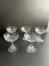 Lot de 5 Coupes À Champagne En Cristal Baccarat Modèle Océan 