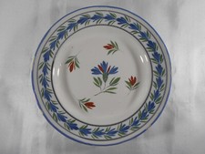 ( 802 )  ASSIETTE  " FLORAL " EN FAIENCE  DE WALY XIX ème ? A IDENTIFIER