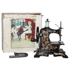Jouet ancien machine à coudre Baby Müller n° 5 en boîte