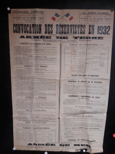 Affiche recrutement 1932 - ,