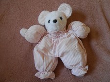 Doudou peluche souris blanche