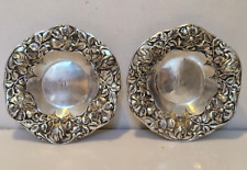 Art nouveau - USA - Gorham paire de bol en argent, fleurs de pavot - ca 1890