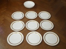 PORCELAINE DE LIMOGES BERNARDAUD SERVICE DE TABLE  9 ASSIETTES PLATES SALADIER
