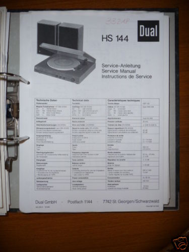 Manuel service dual 144 - manuel, de
