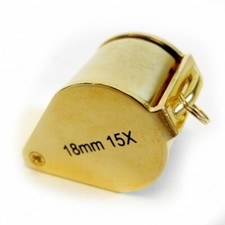 Loupe Triplet Plaquée Or 15x