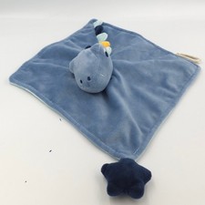 Doudou plat dragon bleu