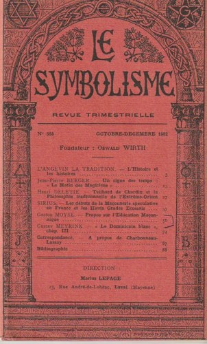 Revue symbolisme 358 - revue, n°358