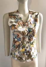 RARE GILET VEST VINTAGE HERMES "L'INTRUS" T 36/S  EN EXCELLENT ETAT DE JACQUELOT