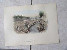 PHOTOGRAVURE NICE 1890 LAVANDIERES DU PAILLON