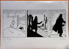 DUTREIX PLANCHE ORIGINALE STRIP IMPOSTURES T 1 ADELE BLANC SEC ENCRE DE CHINE