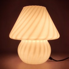 Lampe De Table Design Champignon En Verre De Murano Spirale Vintage Années 70