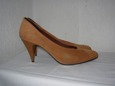 DELISE CRÉATION Escarpins daim marron P.40