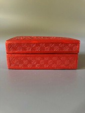 Antique Chinese carved Red cinnabar lacquer Box