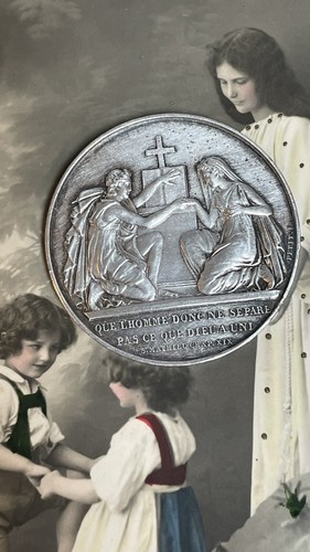 Médaille mariage argent - médaille,