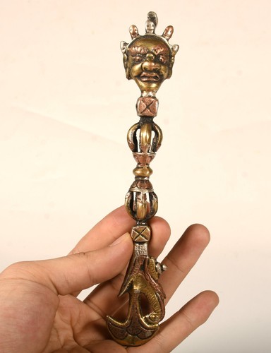 5cm old tibet bronze - old, gilt