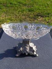 Drageoir en Cristal du Val Saint Lambert Ancien fin XIXème Signé .