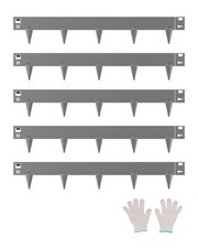 VEVOR Bordure Paysagère Jardin Acier Résistant Rouille 5PCS 990x156mm Gris Foncé