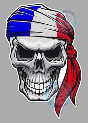 Tete mort bandana - de, sticker