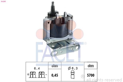 Bobine allumage facet 6241 - d'allumage,