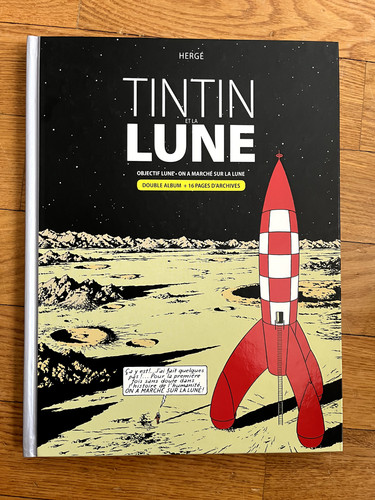 Tintin lune hergé - lune,