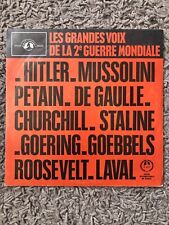 Grandes Voix De La 2e Guerre Mondiale Disque Vinyle 45 Tours Discours De Gaulle
