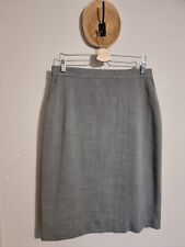 UN JOUR AILLEURS : ORIGINALE JUPE DROITE GRISE FENDUE AVEC ZIPS