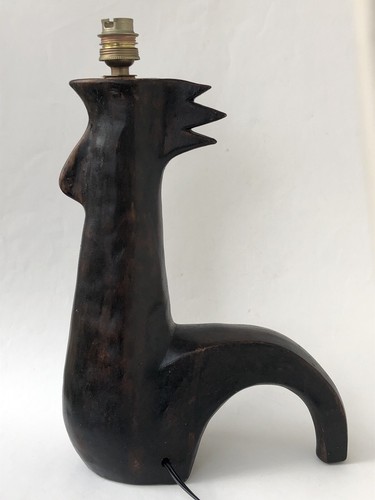 Rare lampe zoomorphe coq - zoomorphe,