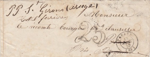 Lettre tarbes 1857 - lettre,