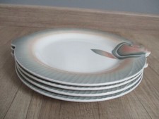 4 Assiettes à Poisson en Faïence de DIGOIN & SARREGUEMINES