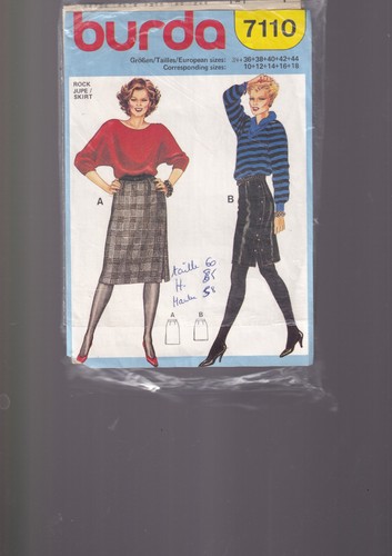 Patron burda 7110 robe - , n°7110