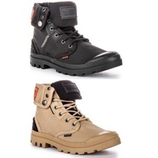 Botte Femme Palladium Baggy Micro Ripstop Militaire Tordue En Noir UK 3 - 12