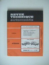 REVUE TECHNIQUE RTA AUTOBIANCHI A 111-PRIMULA 65 C & COUPE S