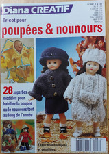 DIANA CREATIF TRICOT POUR POUPEES ET NOUNOURS +  CADEAU