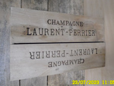 LBC C2 CHAMPAGNE LAURENT PERRIER BOITE COFFRET EN BOIS POUR 2 BOUTEILLES VINTAGE