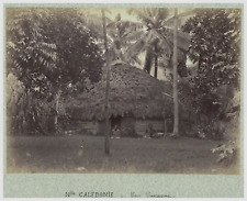 Nouvelle-Calédonie, Case Canaque (Kanak) Vintage print,  Tirage albuminé  18