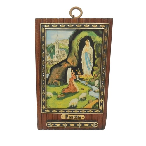 Porte cles mural lourdes - porte, 4