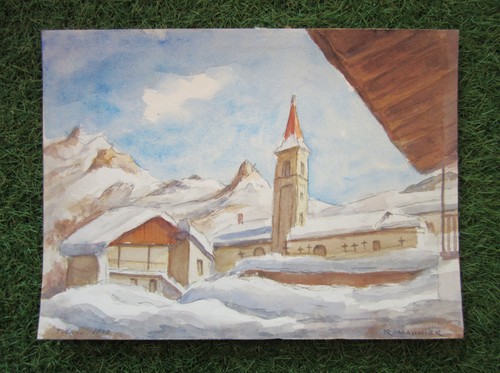 Ancienne belle aquarelle - , de