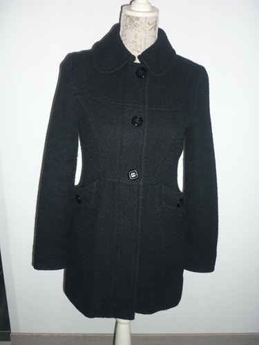 Manteau veste caban long - , noir