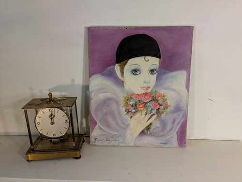 Tableau ancien pierrot - tableau,