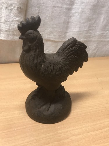 Statuette coq metal - statuette,