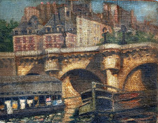 Ancien TABLEAU H/T  " Bateau