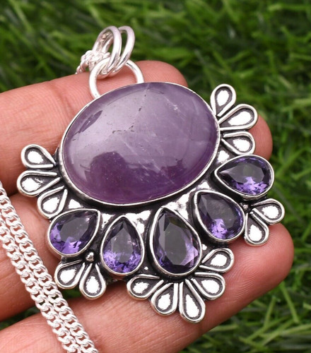 Pendentif améthyste argent