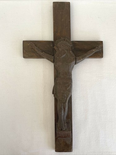 Christ ancien crucifix bois - christ, crucifix,