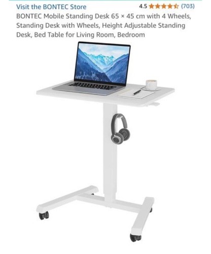 Bureau assis debout blanc - assis,