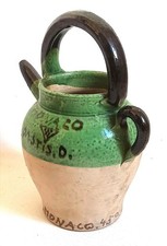 Pichet publicité Pastis 45 Monaco Années 40 Hauteur 26,6 cm