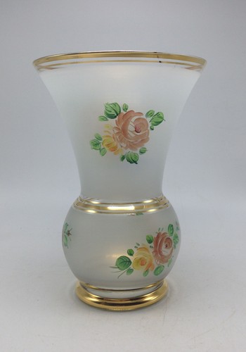 Vase ancien verre - , sablé